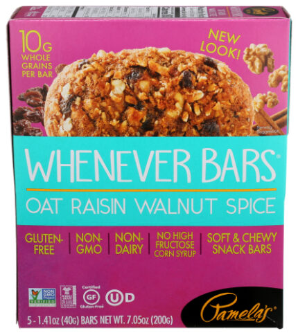 Pamelas Bar Oat Rasin Wal Spc 5Pk 7.05 Oz