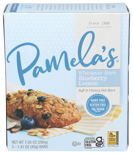 Pamelas Bar Oat Blubry Lemon 5Pk 7.05 Oz