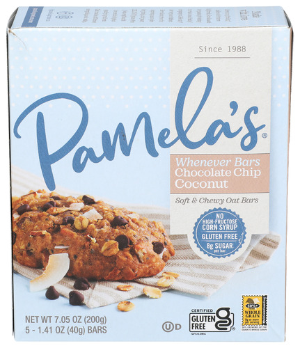 Pamelas Bar Oat Ccnut Chc Chp 5Pk 7.05 Oz