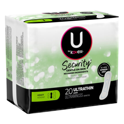 Kotex, Security Ultra Thin Heavy Pads, Case Of 8, 20 Ct