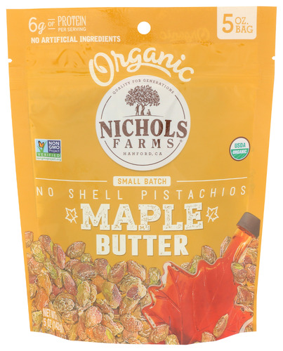 Nichols Pistachio Eb Pistachios Mpl Bttr Ns Org 5 Oz