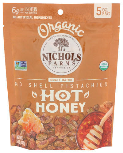 Nichols Pistachio Eb Pistachios Hot Hny Ns Org 5 Oz