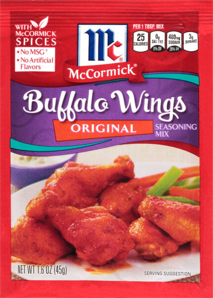 Mccormick, Original Buffalo Wings Seasoning Mix, Case Of 12, 1.6 Oz