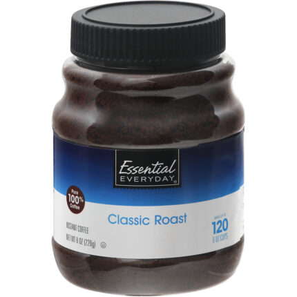 Essential Everyday, Classic Roast Instant Coffee, Case Of 12, 8 Oz