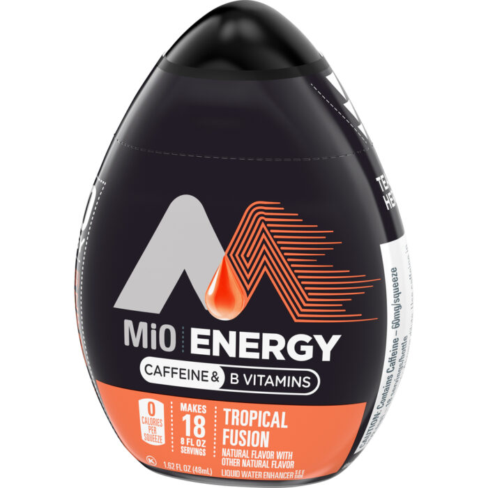 Mio, Energy Tropical Fusion Naturally Flavored Liquid Water Enhancer With Caffeine And B Vitamins Bottle, Case Of 12, 1.62 Fl Oz - Image 1