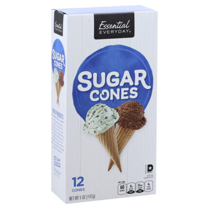 Essential Everyday, Sugar Cones 12 Count, Case Of 12, 5 Oz