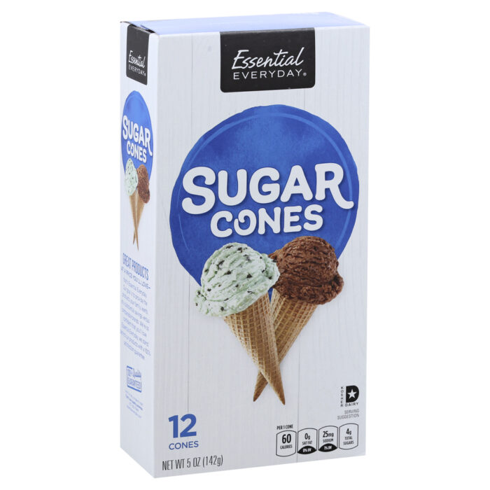 Essential Everyday, Sugar Cones 12 Count, Case Of 12, 5 Oz - Image 1