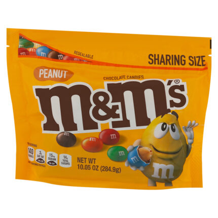 M&M'S, Peanut Chocolate Candies Sharing Size, Case Of 12, 10.05 Oz