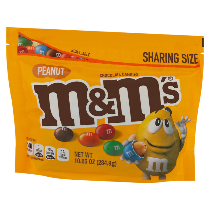 M&M'S, Peanut Chocolate Candies Sharing Size, Case Of 12, 10.05 Oz - Image 1