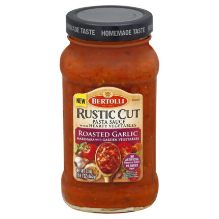 Bertolli, Rustic Cut Roasted Garlic Marinara With Garden Vegetables Pasta Sauce, Case Of 6, 23 Oz