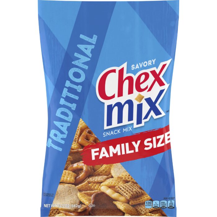 Chex Mix, Snack Mix Savory Traditional Family Size, Case Of 8, 13.5 Oz - Image 1