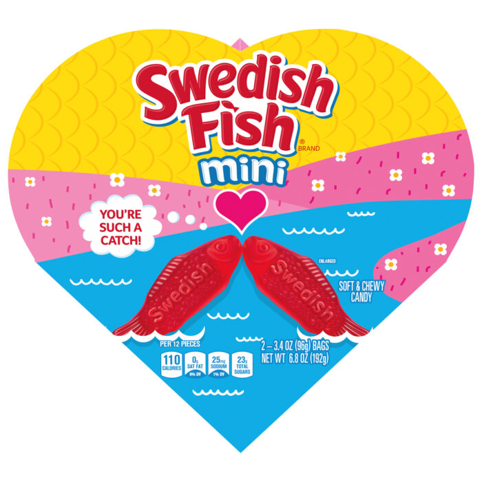 Swedish Fish, Mini Soft & Chewy Candy Two Bags, Case Of 6, 6.8 Oz - Image 1