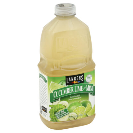 Langers, Juice Drink Cucumber Lime With Mint Cocktail, Case Of 8, 64 Fl Oz