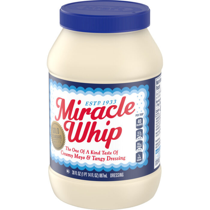 Miracle Whip, Creamy Mayo & Tangy Dressing, Case Of 12, 30 Fl Oz - Image 1
