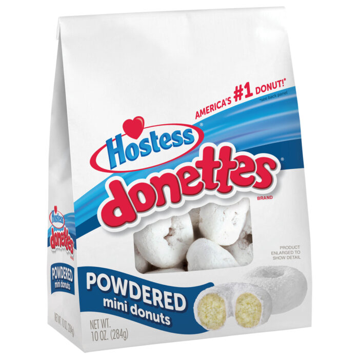 Hostess, Powdered Donettes Bag Sugar Mini Donuts, Case Of 6, 10 Oz - Image 1
