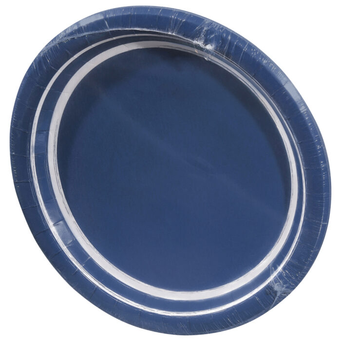 Sensations, Navy Blue Premium Plates, Case Of 12, 10 Ct - Image 1