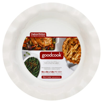 Good Cook, Open To Table Pie Dish Ceramic 9 In, Case Of 3, 1 Ct