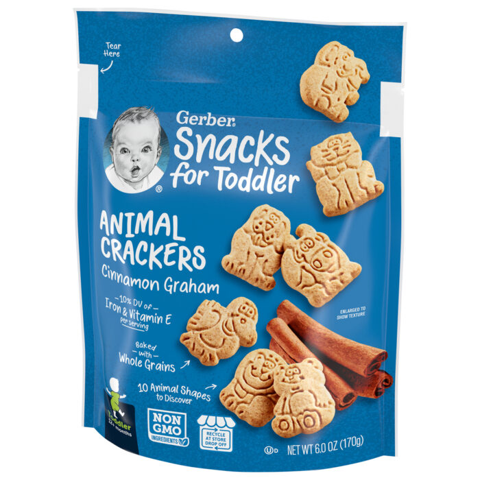 Gerber, Snacks For Toddler: Cinnamon Graham Animal Crackers, Case Of 4, 6 Oz - Image 1