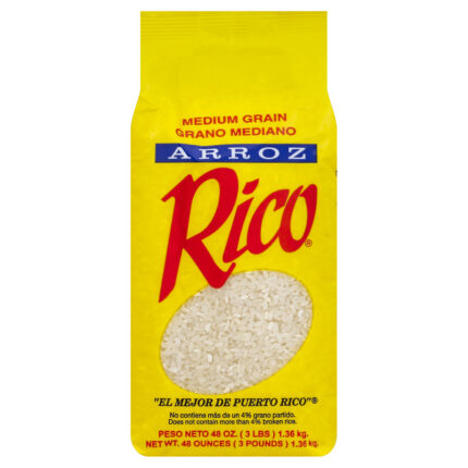 Rico, Medium Grain Rice, Case Of 10, 3 Lb