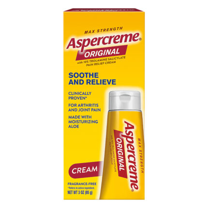 Aspercreme, Pain Relief Cream Original Max Strength, Case Of 4, 3 Oz