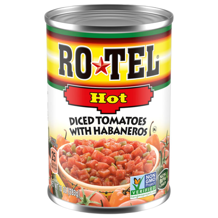 Rotel, Hot Diced Tomatoes With Habaneros, Case Of 12, 10 Oz - Image 1