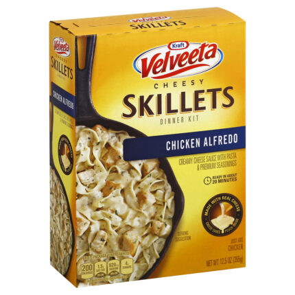Velveeta, Cheesy Skillets Dinner Kit Chicken Alfredo, Case Of 6, 12.5 Oz