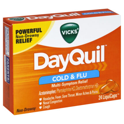 Vicks, Cold And Flu, Non-Drowsy, Case Of 6, 24 Ct