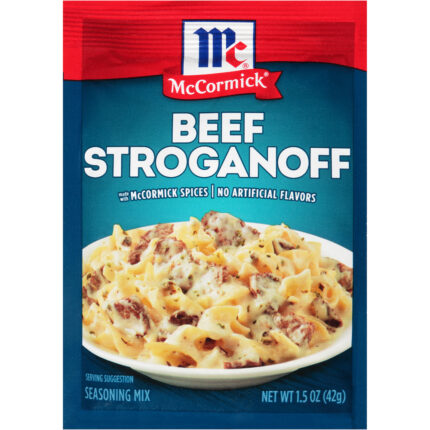 Mccormick, Beef Stroganoff Seasoning Mix Packet, Case Of 12, 1.5 Oz