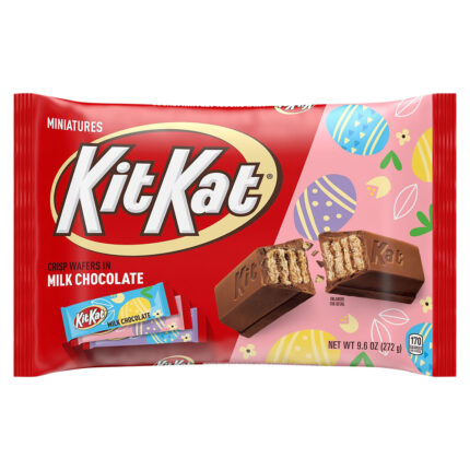 Kit Kat, Miniatures Milk Chocolate Wafer Candy Bars Easter Bag, Case Of 24, 9.6 Oz