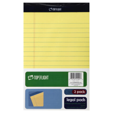 Top Flght, Legal Pads, Case Of 12, 2 Pk