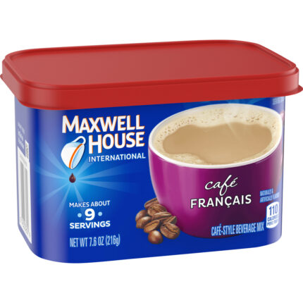 Maxwell House, Cafe Style Beverage Mix Cafe Francais, Case Of 8, 7.6 Oz