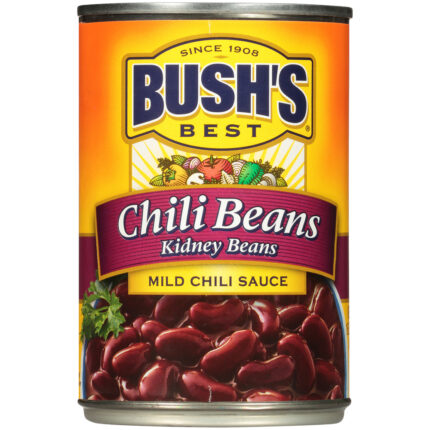 Bush'S, Chili Beans Kidney Beans In A Mild Chili Sauce Can, Case Of 12, 16 Oz