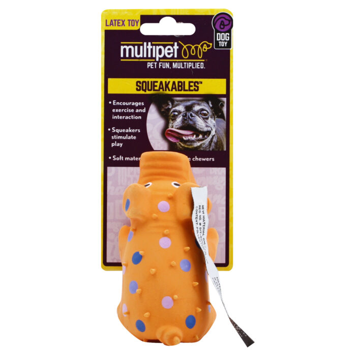 Multipet, Squeakables Dog Toy Pig 4 Inch, Case Of 72, 1 Ct - Image 1