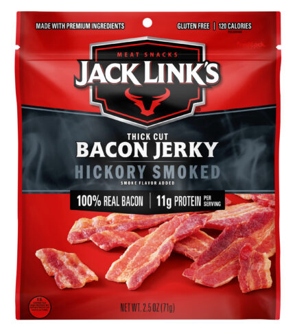 Jack Link'S, Bacon Jerky Hickory Smoked, Case Of 12, 2.5 Oz