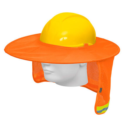 *** Hard Hat Foldable Sun Shade,Hi-Vis Orang                         Special Order Item (Extended Lead Time 35-50 Days)