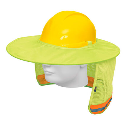 *** Hard Hat Foldable Sun Shade,Hi-Vis Green                         Special Order Item (Extended Lead Time 35-50 Days)