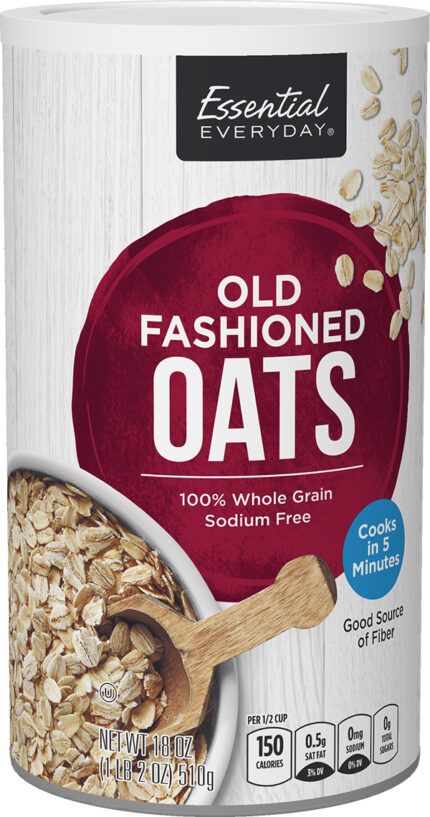 Essential Everyday, Old Fashioned Oats, Case Of 12, 18 Oz