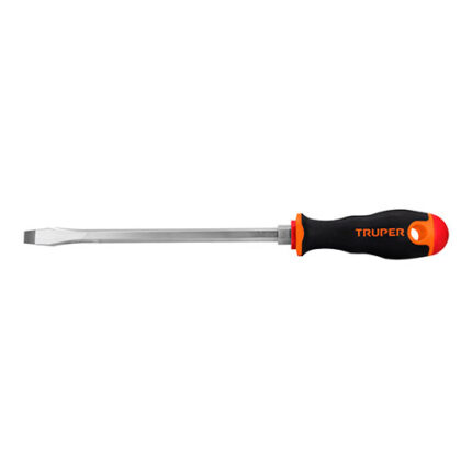 *** Desarmador Plano 3/8" X 8" Mango Comfort Grip, Truper                         Special Order Item (Extended Lead Time 35-50 Days)