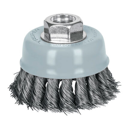 *** Carda Copa 3" Alambre Trenzado Fino, Multi-Rosca, Truper                         Special Order Item (Extended Lead Time 35-50 Days)