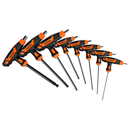 *** Std T Handle,Hex Key Set,5/64"-3/8",8Pcs                         Special Order Item (Extended Lead Time 35-50 Days)