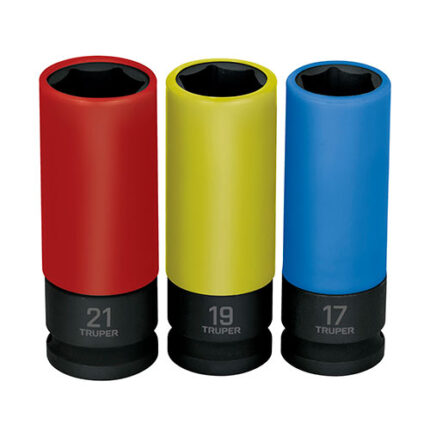 *** Juego 3 Dados Largos 1/2" Impacto ProtecciN Plstica 6P                         Special Order Item (Extended Lead Time 35-50 Days)