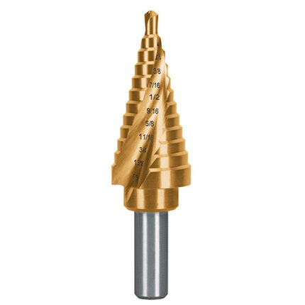 *** Broca Escalonada Titanio 12 Escalones 3/16" A 7/8", Expe                         Special Order Item (Extended Lead Time 35-50 Days)