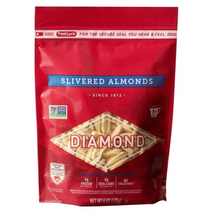 Diamond Of California, Slivered California Almonds, Case Of 12, 6 Oz
