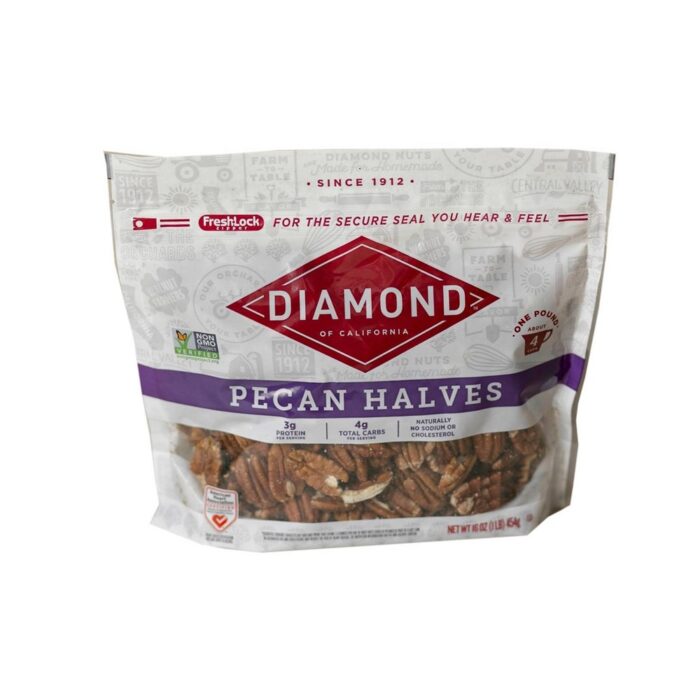 Diamond Of California, California Pecan Halves, Case Of 12, 16 Oz - Image 1