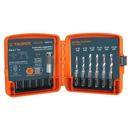 *** Juego De 6 Brocas Hss Con Machuelo Para Metal, Truper                         Special Order Item (Extended Lead Time 35-50 Days)