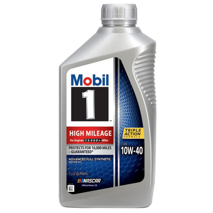 Mobil 1 1 Qt High Mileage 10W-40 - Image 1