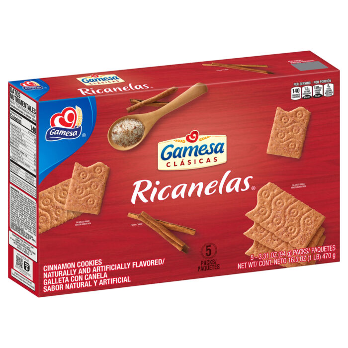 Gamesa, Classic Ricanelas Cookies Cinnamon Naturally And Artificially Flavored, Case Of 12, 16.5 Oz - Image 1