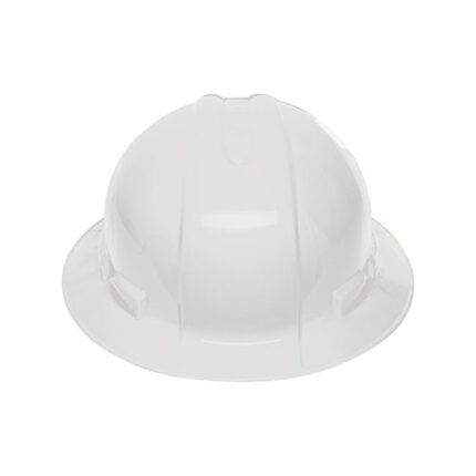 White, Full Brim Safety Helmet