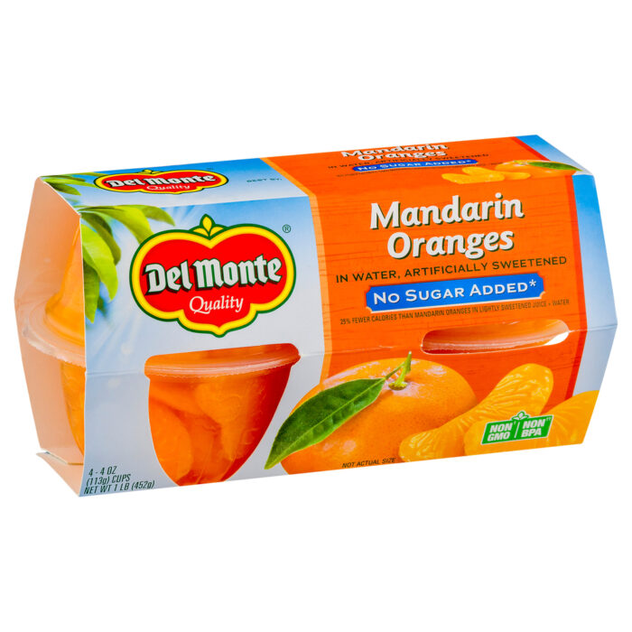 Del Monte, No Sugar Added Mandarin Oranges, Case Of 6, 4 Lb - Image 1