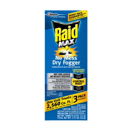 Raid, No Mess Dry Fogger 3 Pack, Case Of 6, 1.27 Oz